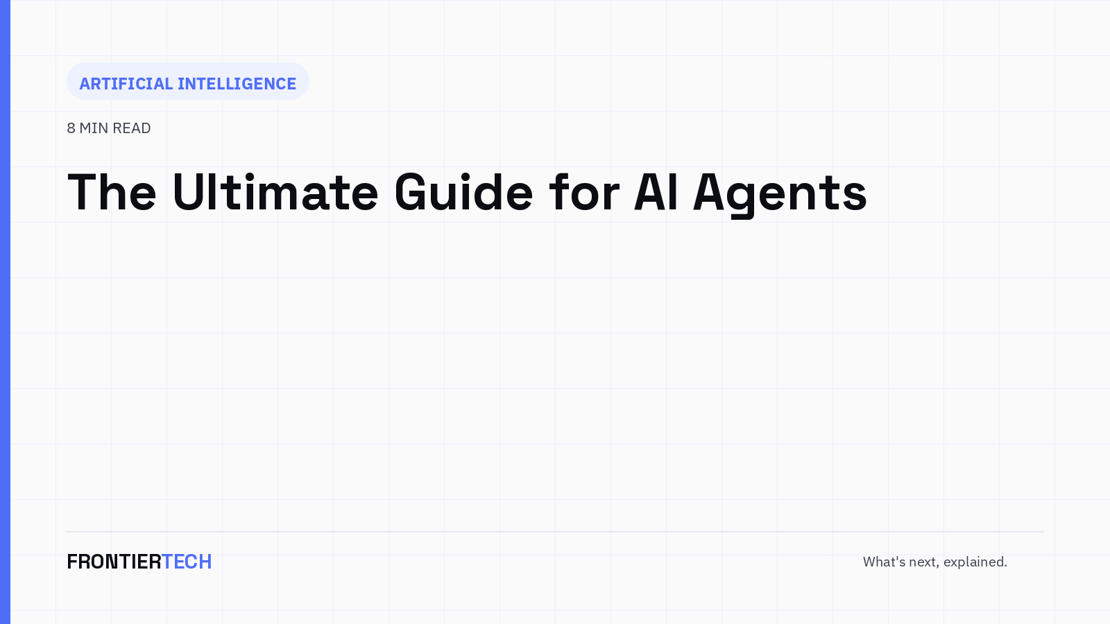 An abstract illustration of a small autonomous assistant checking off a list of connected tasks